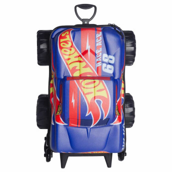 Mochila 3D de Rodinhas Infantil - Hot Wheels - Race Monster Trucks - Maxtoy