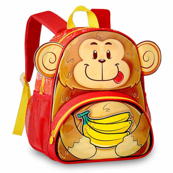 Mochila de Costas Infantil - Clio Pets - Macaquinho - Clio Style