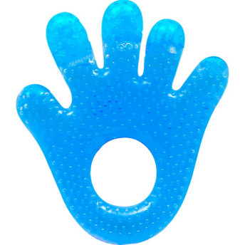 Mordedor para Bebê - Com Água - Mãozinha Colorida - Azul - Buba