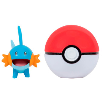 Mini Figura - Pokémon Clip N Go - Pokebola - Mudkip - Sunny