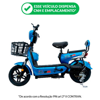 Bicicleta Elétrica - Classic PAM - 500w 48v 15Ah - Azul - Plug and Move