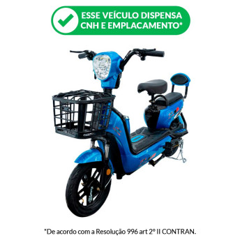 Bicicleta Elétrica - Classic PAM - 500w 48v 13ah Lithium - Azul - Plug and Move