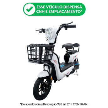 Bicicleta Elétrica - Classic PAM - 500w 48v 13ah Lithium - Branca - Plug and Move