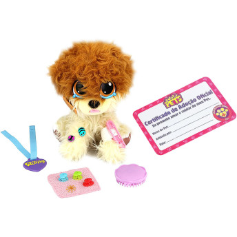 Pelúcia Infantil com Acessórios - Adota Pets - Cachorrinha - Lulu - Multikids