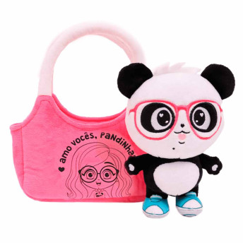 Pelúcia com Bolsinha - Luluca - Panda - Luluquinha - Fun Divirta-se