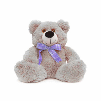 Pelúcia Infantil - 24 cm - Urso Fofuxo - P - Areia - W.U. Bichos de Pelúcia