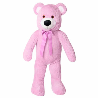 Pelúcia Infantil - 80 cm - Urso Rafael - M - Rosa - W.U. Bichos de Pelúcia