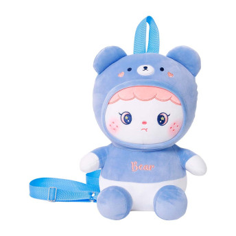 Pelúcia Infantil - Amigos do Coração - Baby Pets 2 em 1 - Urso - DM Toys