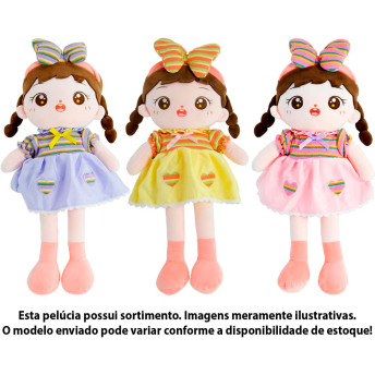 Pelúcia Infantil - Amigos do Coração - Boneca Lili - Sortido - DM Toys