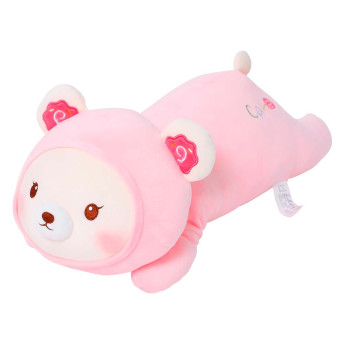 Pelúcia Infantil - Amigos do Coração - Urso Rosquinha - Rosa - DM Toys