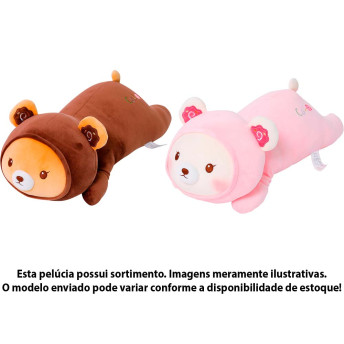 Pelúcia Infantil - Amigos do Coração - Urso Rosquinha - Sortido - DM Toys