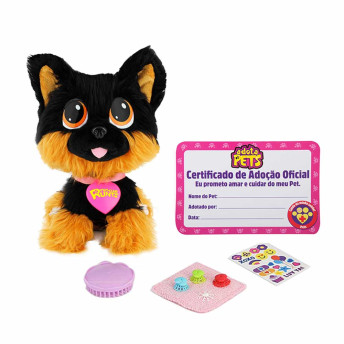 Pelúcia Infantil com Acessórios - Adota Pets - Cachorrinho - Bruce - Multikids