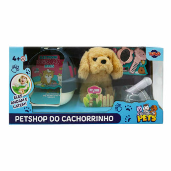 Pelúcia Interativa - PlayFull Pets - Petshop do Cachorrinho Caramelo - Toyng