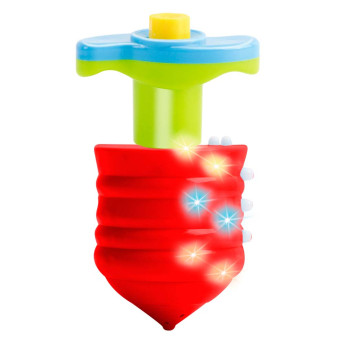 Pião Eletrônico - Maluco - Flash Top - Vermelho - DM Toys