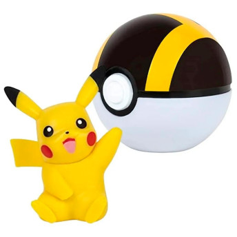 Mini Figura - Pokémon Clip N Go - Pokebola - Pikachu - Sunny