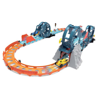 Pista Turbo Looping Triplo com Carrinho Dupla Cor e Led - Braskit