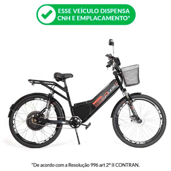 Bicicleta Elétrica - Confort Full - 800w - Preta - Duos Bikes