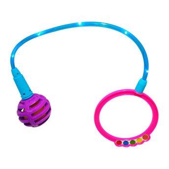 Pula Corda Giratório - Luz - Happy Moves - Azul - DM Toys