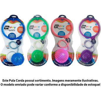 Pula Corda Giratório - Luz de Led - Go Play - Spin Ball - Sortido - Multikids