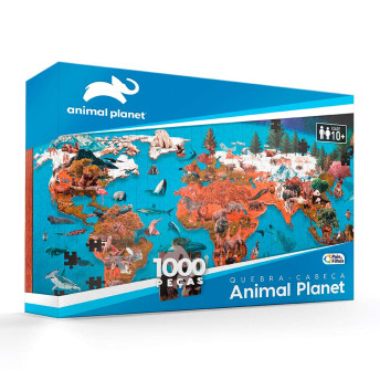 Quebra-Cabeça - 1000 Peças - Planeta Animal - Pais e Filhos