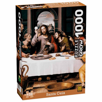 Quebra-Cabeça - 1000 Peças - Santa Ceia - Grow