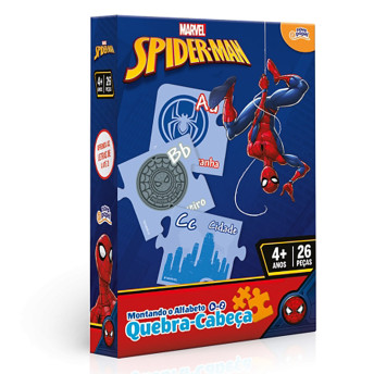 Quebra-Cabeça - 26 Peças - Spiderman - Montando o Alfabeto - Toyster
