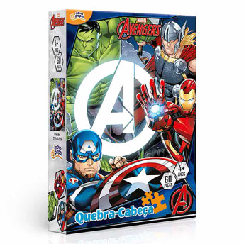 Quebra-Cabeça - 60 Peças - Marvel - Avengers - Toyster
