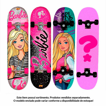 Skate com Kit Proteção - Barbie Teen - Sortido - Fun Divirta-se