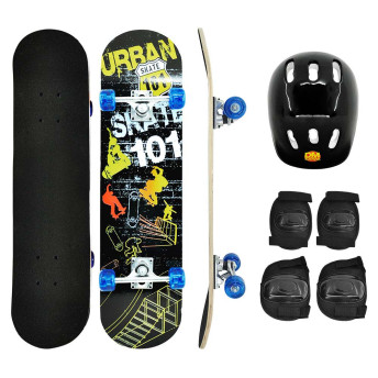 Skate com Kit Proteção - Urban - DM Radical - DM Toys