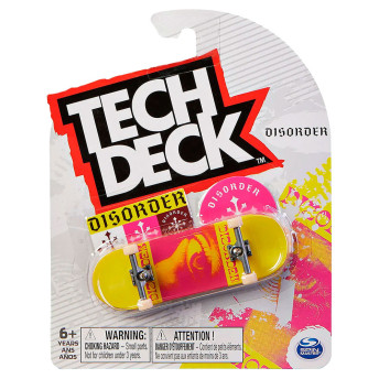 Skate de Dedo - 96 mm - Tech Deck Disorder - Eye - Amarelo - Sunny Brinquedos