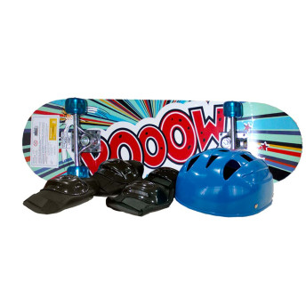 Skate Infantil Iniciante com Kit Proteção - PoooW - Fenix Brinquedos