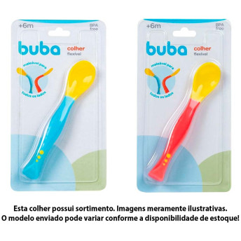 Talher Infantil - Colher Flexível - 13cm - Sortido - Buba