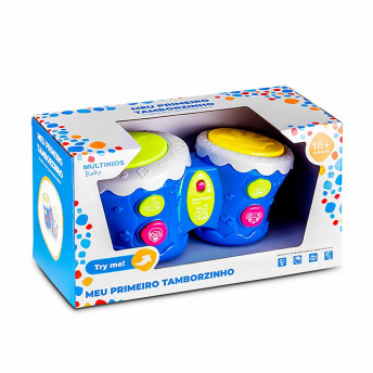 Tambor com Sons e Luzes - Meu Primeiro Tamborzinho - Multikids Baby