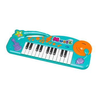 Teclado Musical Infantil - Teclado Divertido - 23 Teclas - Verde - DM Toys