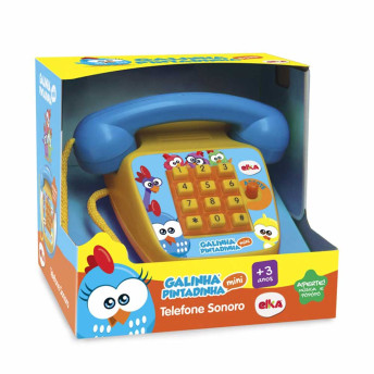 Telefone Musical - Foninho Sonoro - Galinha Pintadinha Mini - Elka