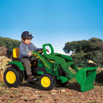 Trator Elétrico Infantil - John Deere - Ground Loader Escavadeira - 12v - Peg-Pérego