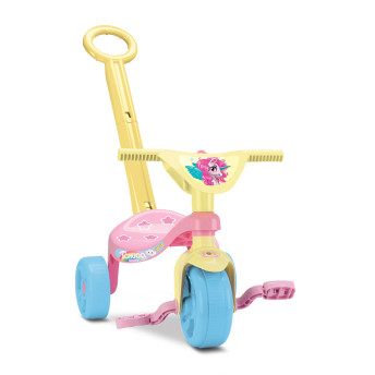 Triciclo Infantil com Haste Removível - Tchuco Unicórnio - Samba Toys