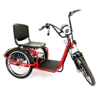 Triciclo Elétrico - Village PAM - 800w Lithium - Vermelho - Plug and Move