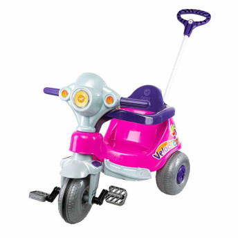 Triciclo Infantil - Passeio e Pedal - Velocita - Rosa - Calesita