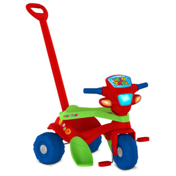 Triciclo Infantil - Passeio e Pedal - Vermelho - Bandeirante