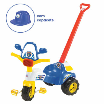 Triciclo Infantil com Empurrador - Tico-Tico Polícia - Magic Toys