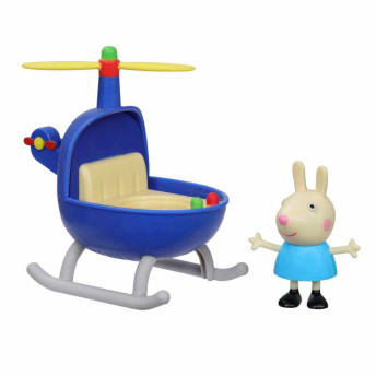 Veículo e Figura - Peppa Pig - Helicóptero da Rebecca - Hasbro