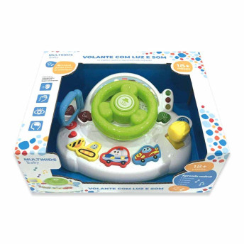 Volante com Luz e Som - Aprendendo a Dirigir - Multikids Baby