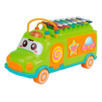 Xilofone Infantil - Ônibus Xilofone Baby - Guta Guti - Verde - DM Toys