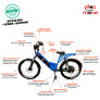 Bicicleta Elétrica - Street Plus PAM - 800w - Azul - Plug and Move