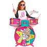 Bateria Infantil Fabulosa com Banquinho - Barbie - Fun Divirta-se