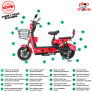Bicicleta Elétrica - New Classic PAM - 500w - Vermelha - Plug and Move