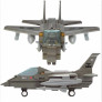 Blocos de Montar - Exército - Força Aérea - Jato de Combate F15 - 142 pcs - Multikids