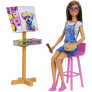 Boneca Articulada - Barbie Dia de Spa - Estúdio de Arte - 25 Peças - Mattel