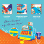Caixa Registradora Infantil com Som - Creative Fun - Azul - Multikids